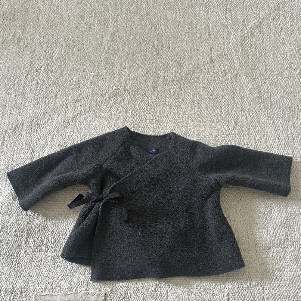 Makié Super soft fleece kimono jacket wraps baby soft warmth. 6m. Never worn.